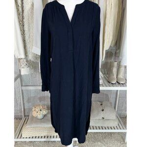 Alex & Lili Women's Size S Navy Hi-Low T Roll Tab Sleeve Shirt Dress #0271